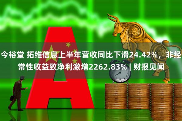 今裕堂 拓维信息上半年营收同比下滑24.42%，非经常性收益致净利激增2262.83% | 财报见闻